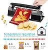 METRONIC 8 inch Bag Sealer, Black Impulse Heat Sealer for Plastic Bags, Poly Bag Sealing Machine with Repair Kit. Clean, Crisp and Fast Sealing Machine