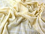 Marke: MINERVA Crafts Woven Check Baumwolle & Modal Stretch Seersucker Kleid Stoff Lemon – Meterware