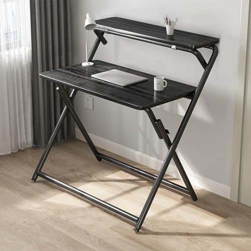 Bureau d'ordinateur en bois et métal design minimaliste et structure stable