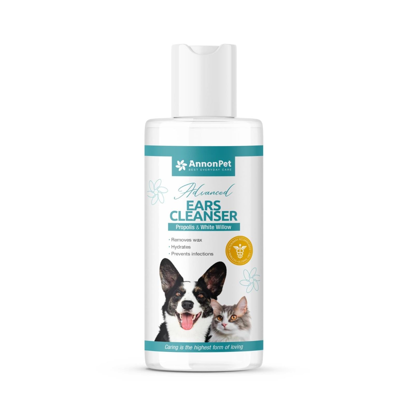 Advanced Ear Cleanser - Pulizia Orecchie Cane e Gatto | Raccomandato dal Veterinario | Pulizia Delicata, Idratante e Protettiva Contro Acari, Irritazioni | Formula Naturale e Sicura 150 ml