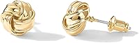 PAVOI 14K Gold Plated 925 Sterling Silver Love Knot Stud Earrings for Women - Hypoallergenic Everyday Gift