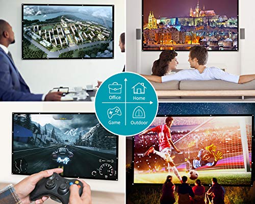 image for VANKYO Projector Screen 100 Inches 16:9 Portable Indoor Outdoor Projec