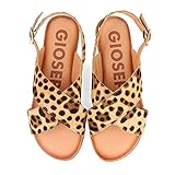Planta: 100% Piel Sandalias de tiras cruzadas con estampado de leopardo para mujer ISLIP