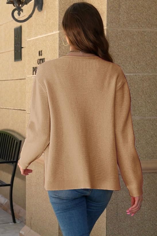 Women's Cardigan Sweaters Bow Button Down Cardigans Fall Fashion Clothes Knit Tie Open Front Coats - Image 3