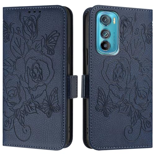 Étui Portefeuille Motorola Edge 30 - Housse Fine en Cuir PU avec Porte-Cartes et Dragonne