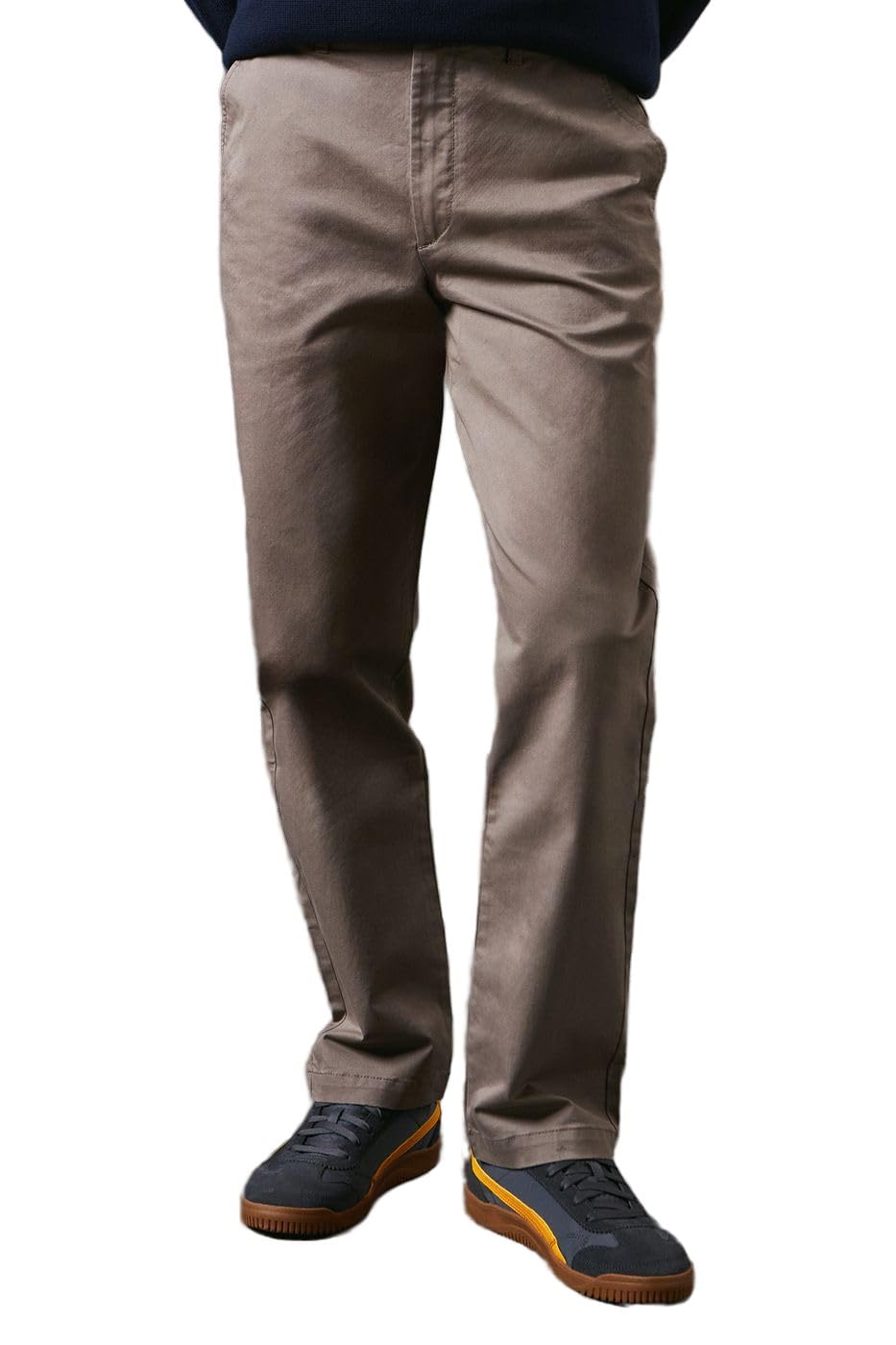 Debenhams Men's Premium Chino Trousers in Taupe | Size: 34R