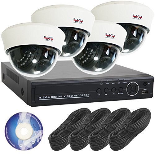 Amazon.co.jp: 52万画素 防犯カメラ 4台セット SET-A1013 (屋内ドーム4