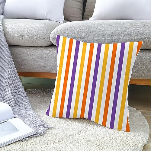 Housse coussin oriental jaune orange violet en satin et jute 50x50 - 7