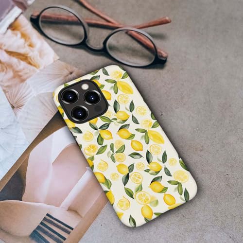 Coque iPhone 13 Pro Max motifs citrons aquarelle antichoc 2 couches