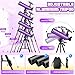 Dianfan Telescope, 80mm Aperture 500mm Astronomical Telescope for Adults High Powered, Portable Professional Refractor Telescopes for Beginners, with Tripod & Adapter, Stickers, Backpack - Purple