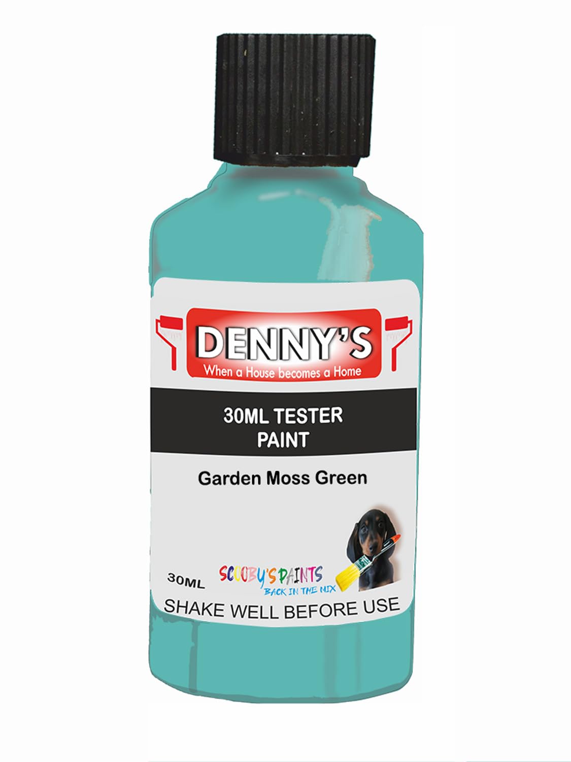 SCOOBYS PAINTS BACK IN THE MIX Chalk Emulsion Matt Paint, Water-Based, No Primer Required, For Walls and Furniture Light Green, (Garden Moss Green, 30ml Colour Tester)