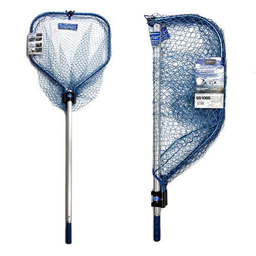 StowMaster SS108S Saltwater Series Precision Landing Net, Silver/Blue