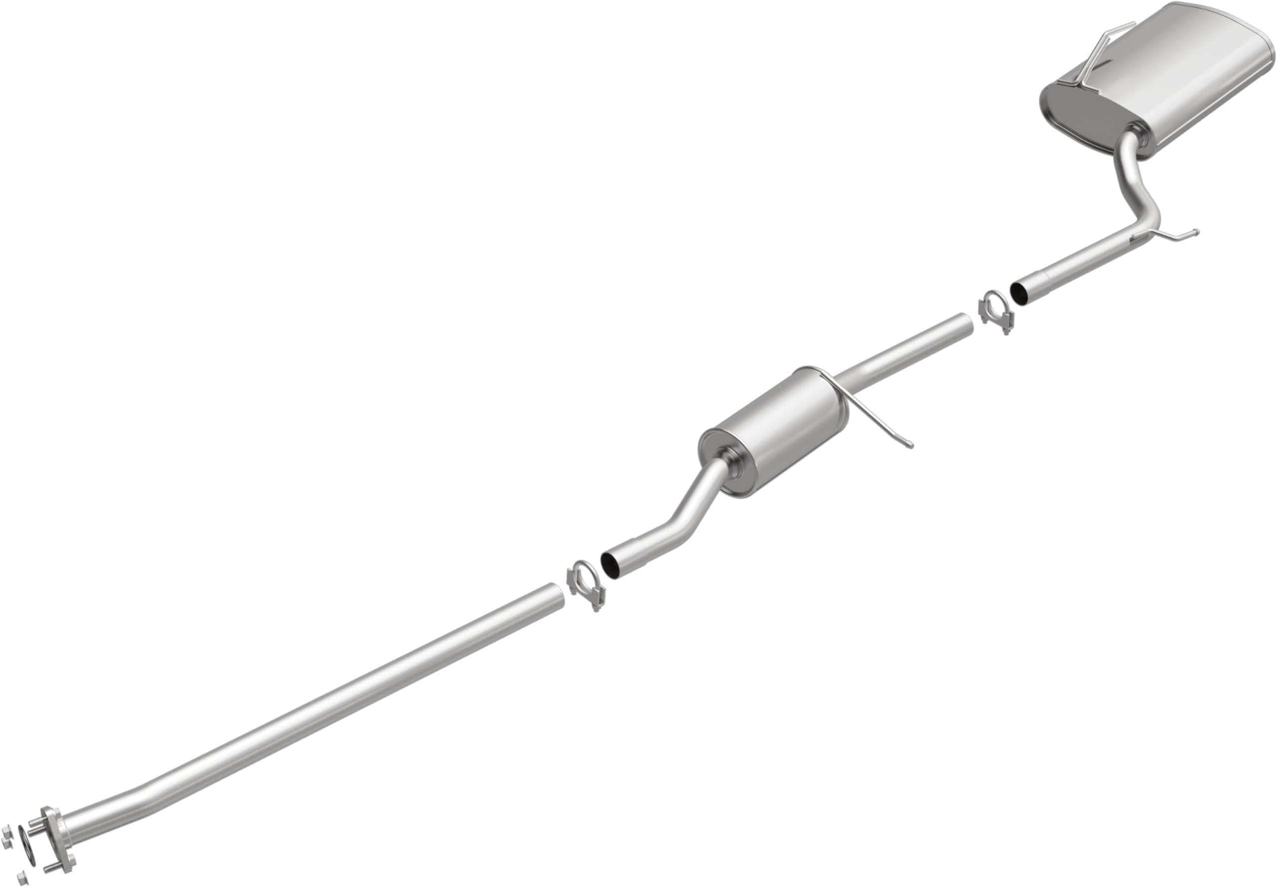 BRExhaust Replacement Exhaust System Kit 106-0151: Compatible with 2003-2007 Honda Accord 2.4L