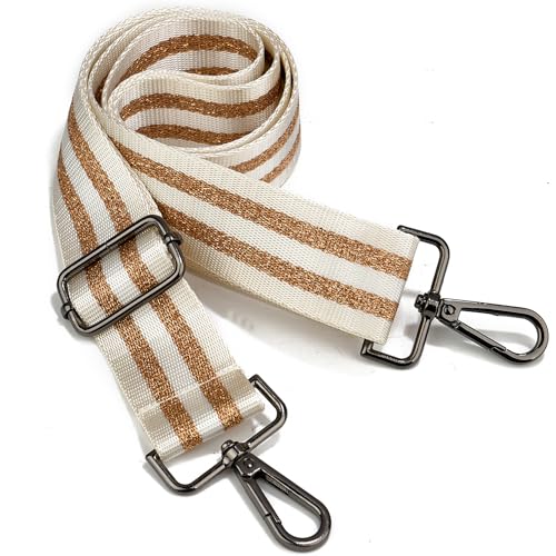 Image of LVYOUME Purse Strap Silver Hardware Wide Bag Straps Replacement Crossbody Adjustable Shoulder Strap for Purses