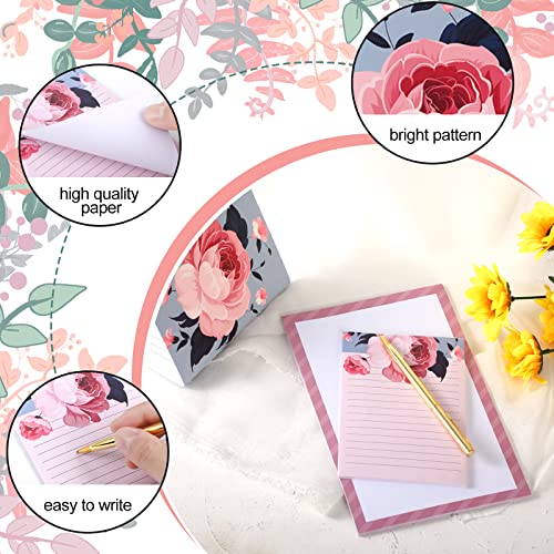 Spakon 4 Pcs Notepad Bundle with Pen Notebook Pink Stationary Set Gifts - Image 3