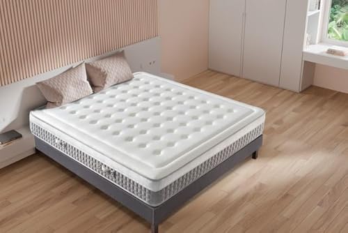 DAGOSTINO HOME BOUTIQUE COLLECTION Colchón Berlin, 135x190x25 cm. Viscoelástico, Gama Alta, Reversible, Confort de Hotel, Soporte, Alta resiliencia, Grosor 25 cm +/- 3 cm.