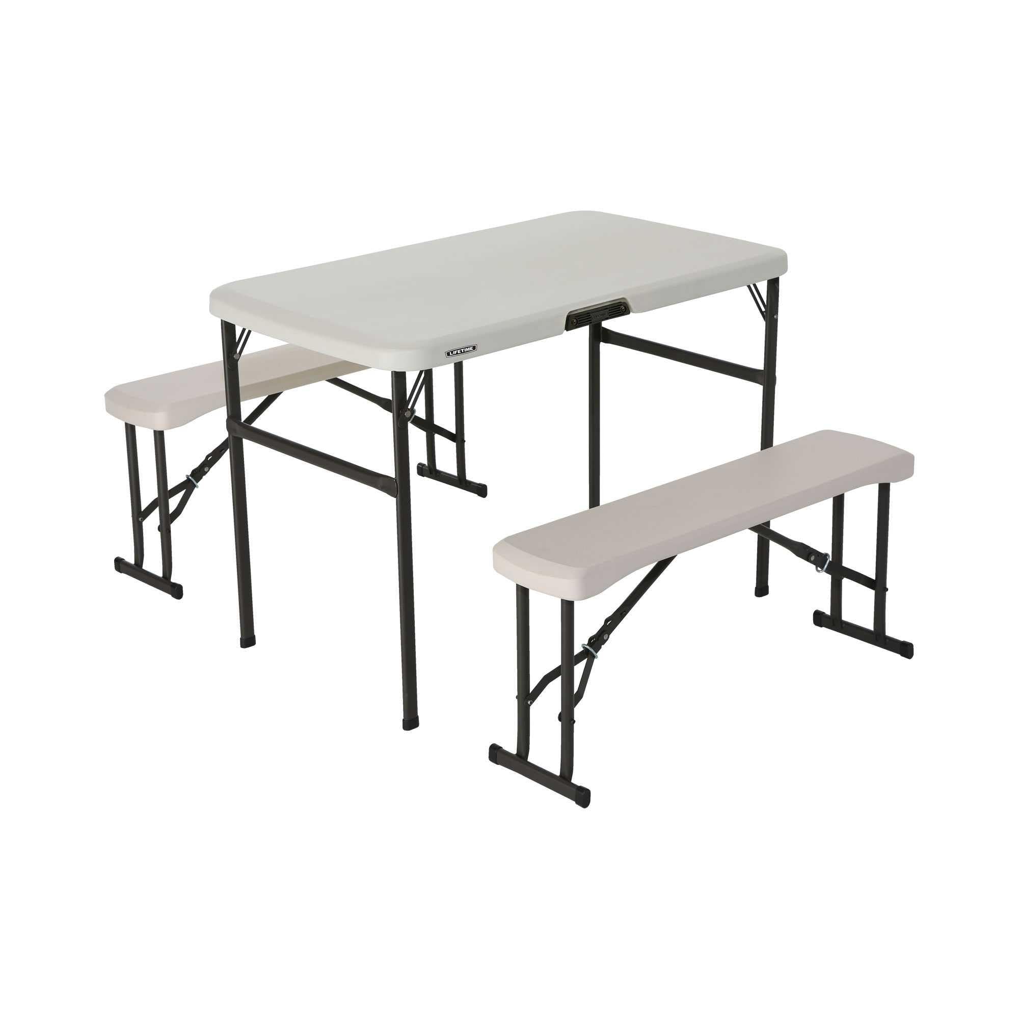 LIFETIME 80352 42 in (107 cm) Recreation Folding Table Set - Almond