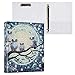 Takiito Mosaic Owls 3 Ring Binders 1.5 Inch 2 Pack, PVC-Free Clear View Binders Hold 200 Sheets Open D Rings 2 Inner Pockets Clipboard Use