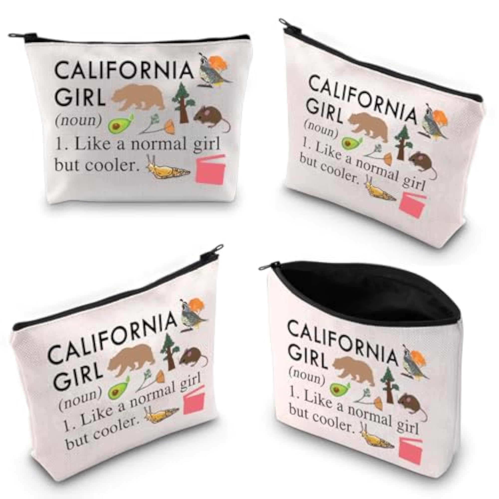 California Themed Makeup Bag, Vacation Gift