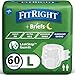 Medline Extended Wear Overnight Adult Briefs with Tabs, Maximum Highest Absorbency Adult Diapers, Large (60 Count)