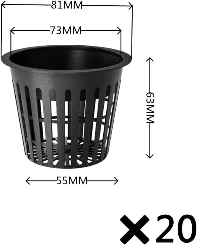 20 Pcs Hydroponics Plant Mesh Pots Garden Balcony Planting Baskets