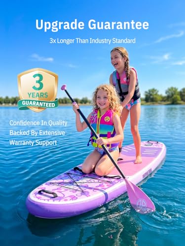 Image of Niphean (Extra Large) Inflatable Paddle Board, SUP for 2+1 People /Family 500lbs Capacity Stand Up Paddle Board with SUP Accessories, StabilTrac Fin Non-Slip Paddleboard for Adults