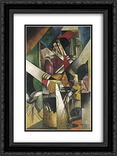 Albert Gleizes 2X Matted 18x24 Black Ornate Framed Art Print 'Woman with Animals'