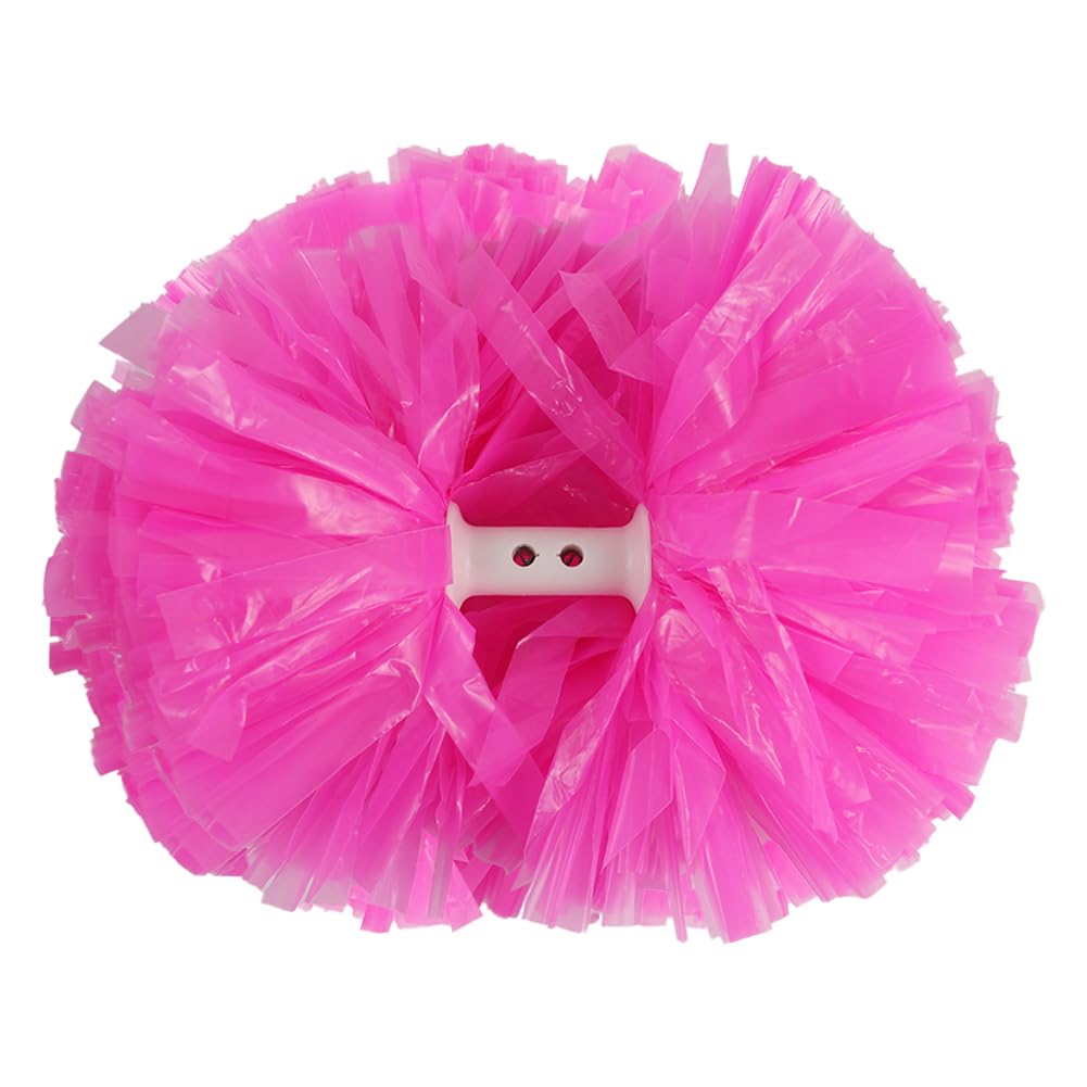 Hooshing 16PCS Pom Poms Cheerleading Professional Cheer Pom Poms with Baton Handle (No Zip Tie) for Cheer Squad Team Sports Spirited Party Dance Training