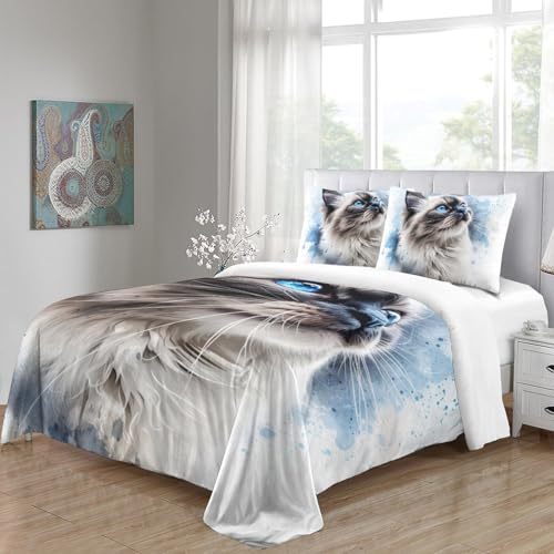 Parure housse de couette Le Chat Muppet 3D en microfibre premium de 260x220 cm - 5