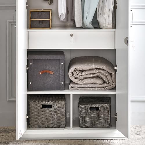 Image of Home Centre | Estate2 Door Swing Wardrobes | Engineered Wood | White | 1 Year Warranty on Manufacturing defect