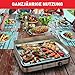 Tefal Maxi Plancha Elektro-Tischgrill CB690D, Extra groß, Antihaft Teppanyaki Platte, Leichte Reinigung, Innen und außen nutzbar, Inkl. abnehmbarem Windschutz + Spatel, 2300W, Schwarz/Silber