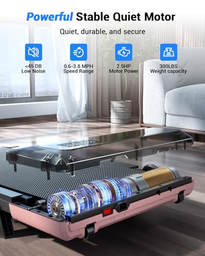 DeerRun Walking Pad with 6% Manual Incline — Under-Desk Treadmill — view 4