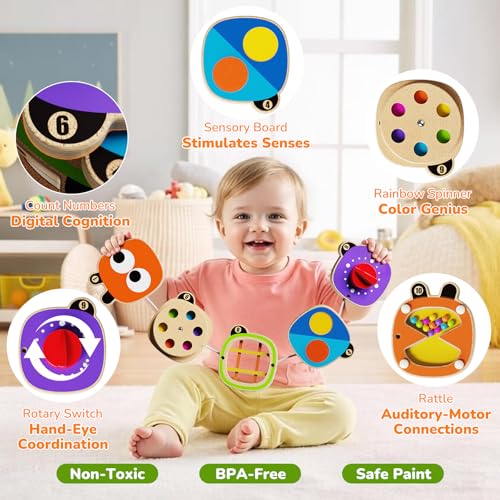 Image of Baby Busy Board Toys for 1 Year Old, Montessori Toys for 1 2 3 Year Old
