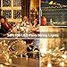 echosari String Lights Battery Powered, 33Ft 100 LED Fairy Lights Warm White Outdoor Fairy String Lights Lights with Remote Dimmable Timer 8 Modes for Wedding Party Garden Decoration