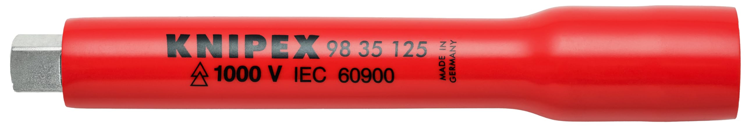Rallonge isolée 1000V Knipex 98 35 125 pour accéder aux écrous profonds en armoire électrique
