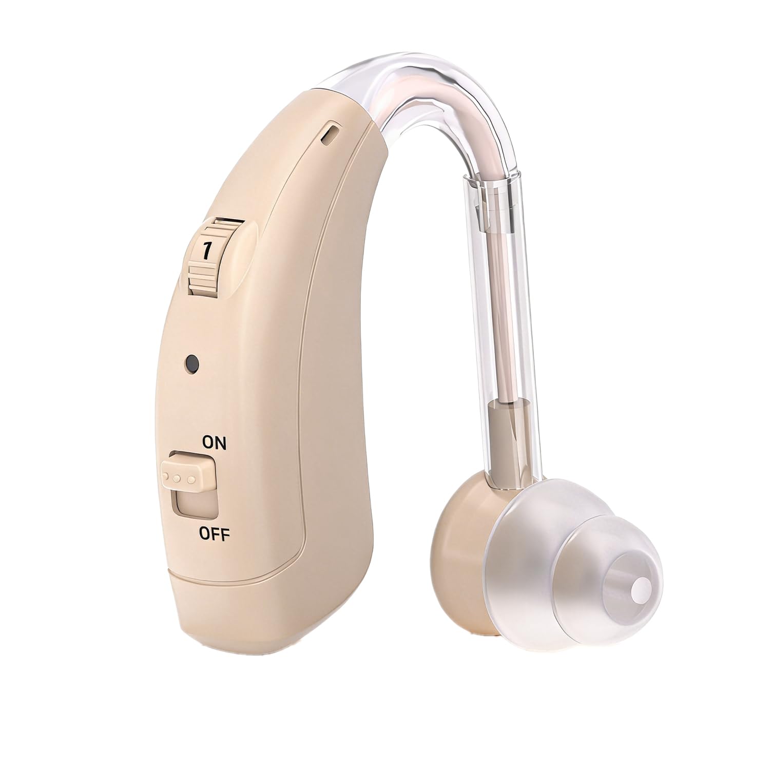 Reducción de ruido digital volumen ajustable. Dispositivo de sonido recargable para personas mayores, con Diseño retroauricular cómodo y ligero con puerto de carga tipo C.