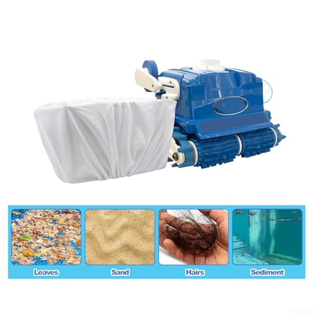 Sac filtrant fin réutilisable pour nettoyeur de piscine Aquabot modèles 8111 et 8101, pièce de rechange durable en maille de coton pour piéger la saleté et les débris pour un entretien de l'eau claire
