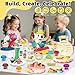 Kaelinda 77 Pcs 4 in 1 Playdough Sets for Kids Age 2-4-8, Dough Accessories Tools Kit, Ice Cream, Noodle Cake Hamburger Maker, Kitchen Playdough Toys Girls Boys, Gifts for 3 4 5 6 Year Old Girls Boys