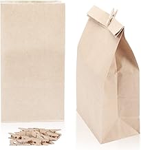 Geschenktüten Weihnachten, 24 Papiertüten Braun, Weihnachtstüten zum Befüllen, Geschenk Tüten für Plätzchentüten, Brottüten Papier, Kekstüten Weihnachts Mitgebsel Süßigkeiten Party