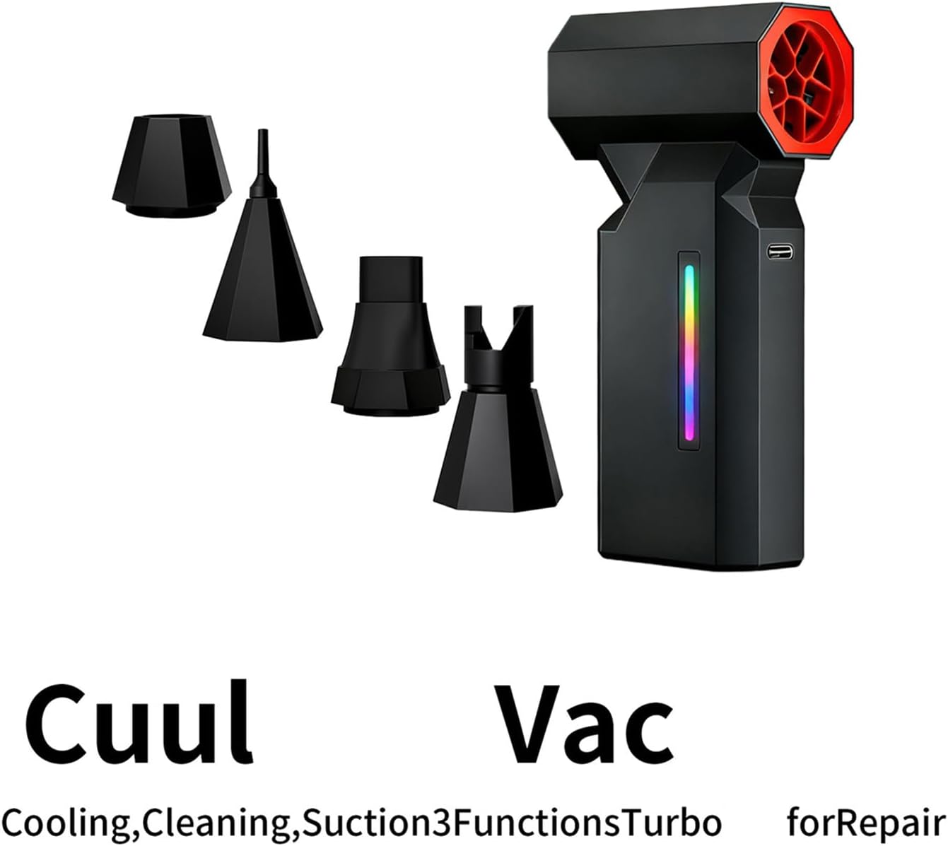 1Set 130,000RPM Efficient Blower Featuring 5 Speed Control for Unique Airflows 4000mAh Battery Fast Charging Technology Portable Turbines Blower