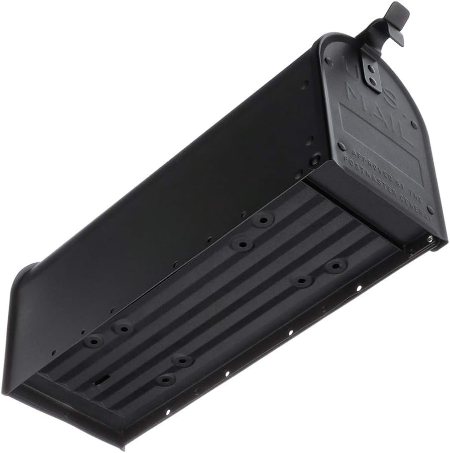 Gibraltar Mailboxes Admiral Medium Capacity Aluminum Textured Black, Post-Mount Mailbox, ADM11B01