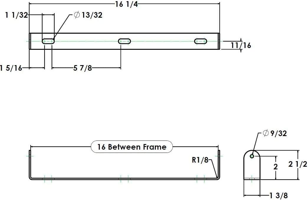 Pack of 2 | 16" Roller and Bracket Set | 1.5" Diameter : Industrial & Scientific
