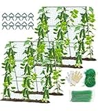 55' H x 36' W Cucumber Trellis for Raised Bed Garden,...