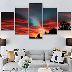SIGNWIN 5 Panel Canvas Wall Art Setting in...