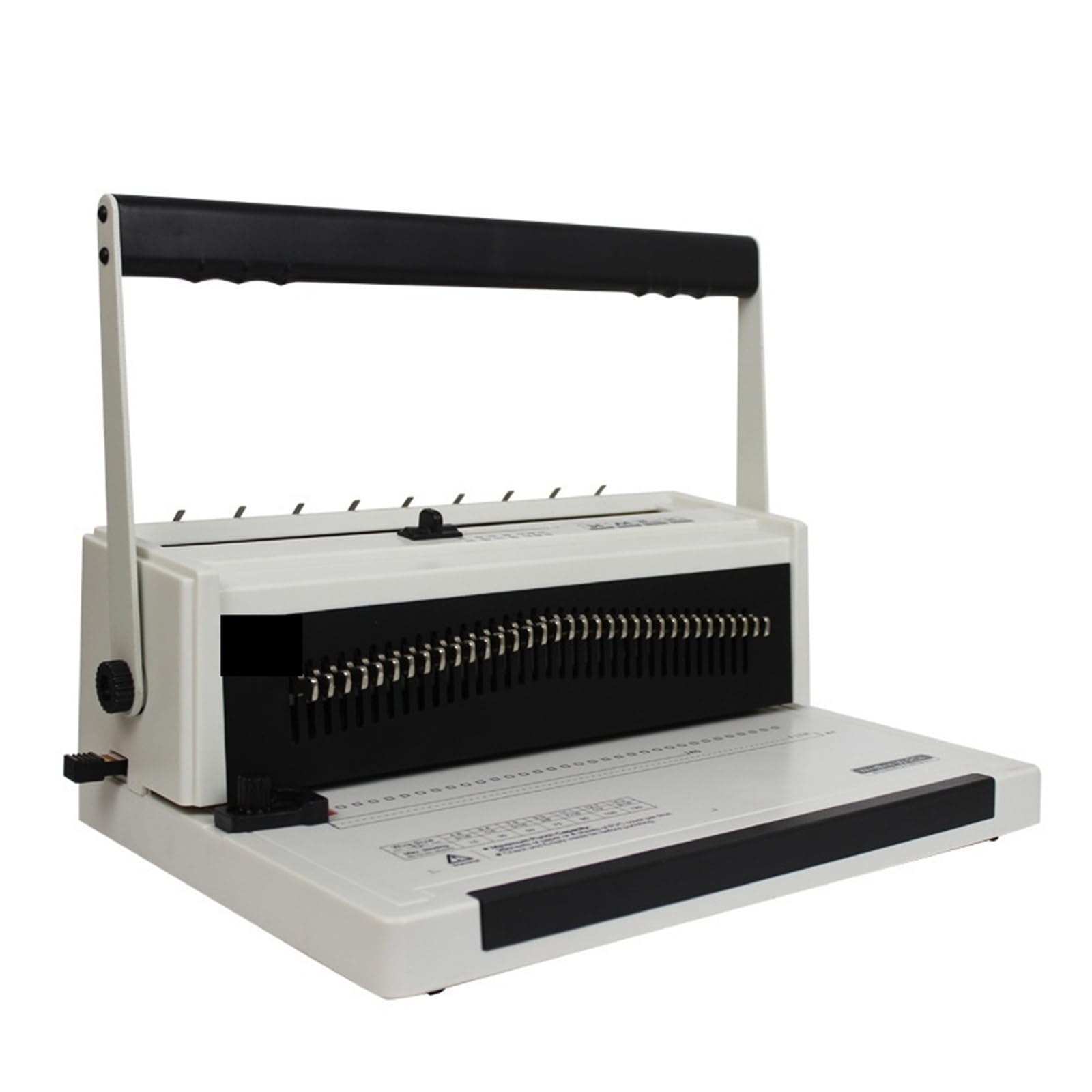 Rund-/Quadratlocher mit vollständiger Entriegelung, 34-Loch-Drahtbindemaschine mit zwei Schlaufen for Büro/Schule/Zuhause Heimschulprojekte(Square hole)