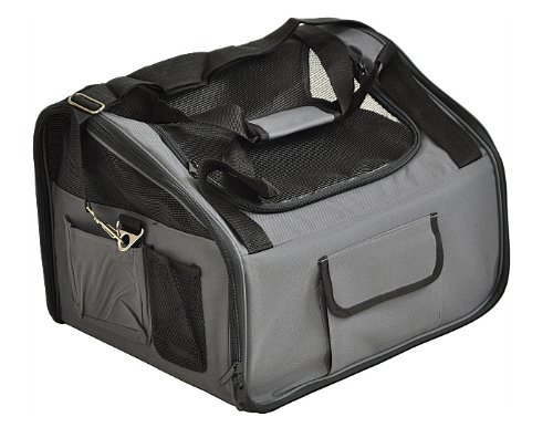 nanook Sac de Transport pour Animaux Taille L 43 x 37 x 30 cm - pour Petit Chien Chat Rongeur - Couleur: Noir