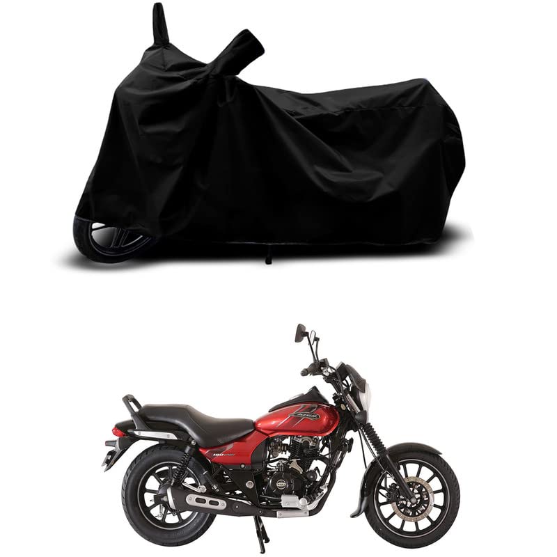 Image of 100% Scratchproof /UV-Rays /Heat Protection /Birds Dropping /Water Resistant /Dust Proof /Waterproof /Bike Scooty Two Wheeler Body Cover Compatible for Avenger Street 180 BS6 All Varient[Black]