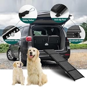 Dog-Car-Ramp-for-Medium-Large-Dogs-63-Long-17-Extra-Wide-Foldable-Dog-Steps-Aluminum-Dog-Ramps-Dog-Stairs-with-Nonslip-Surface-for-High-Beds-Trucks-Cars-and-SUV-Supports-up-to-200-lbs - Cucciolini Doodles   Dog-Car-Ramp-for-Medium-Large-Dogs-63-Long-17-Extra-Wide-Foldable-Dog-Steps-Aluminum-Dog-Ramps-Dog-Stairs-with-Nonslip-Surface-for-High-Beds-Trucks-Cars-and-SUV-Supports-up-to-200-lbs