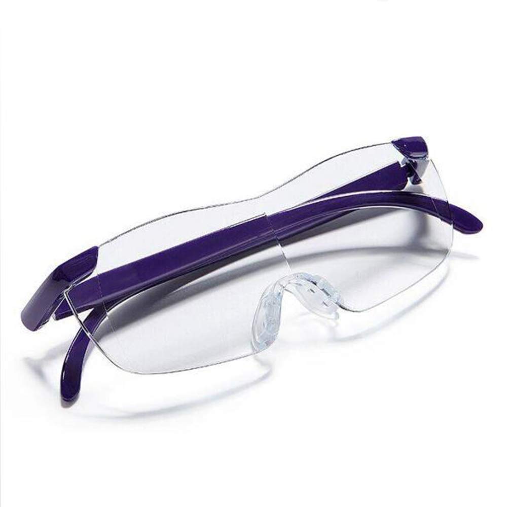 asdchZen Magnifier,Headband Hands Headband Magnifier Glasses 1.5X-3X Zoom Head Mounted Head Magnifying Glasses For Reading,Jewelry Loupe,Watch,Electronic Repair,Purple-A
