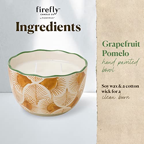 Paddywax WTE12005Z Scented Candles Firefly Terrace Collection Soy Wax 2-Wick Candle In Food-Safe Hand-Painted Ceramic Bowl12-Ounce thumb #1